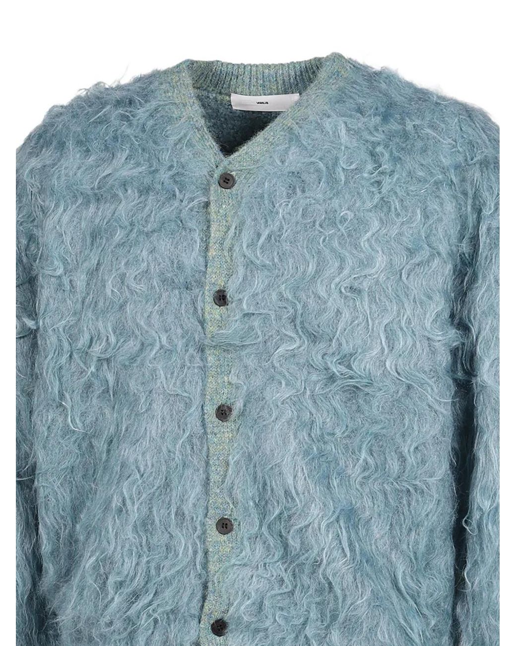 TOGA TOO Blue Shaggy-Knit Cardigan for men