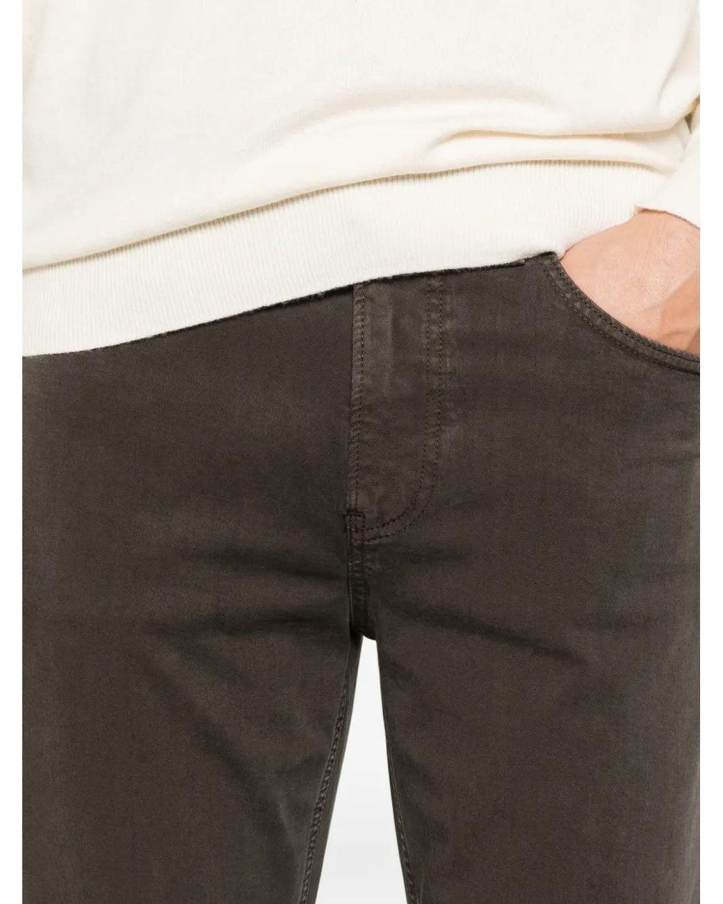 FRAME Gray Modern Straight Trousers for men