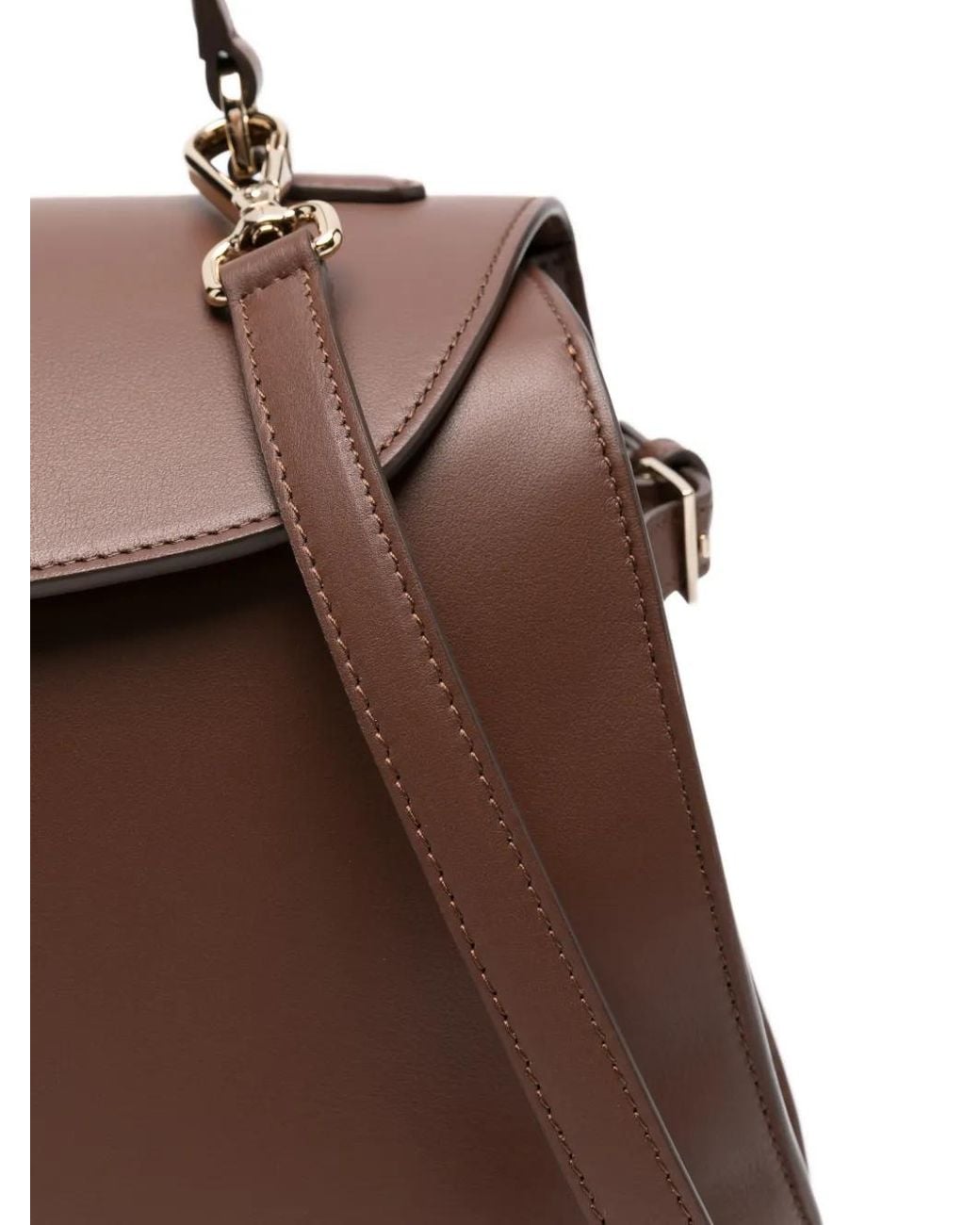 Loulou de Saison Brown Flap-Closure Shoulder Bag