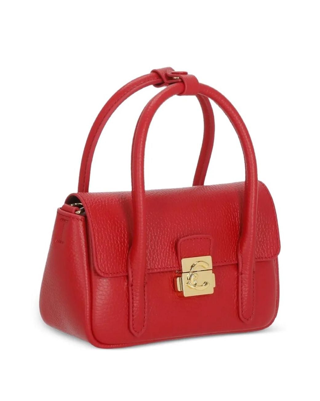 Coccinelle Red Mini C-Me Lock Tote Bag