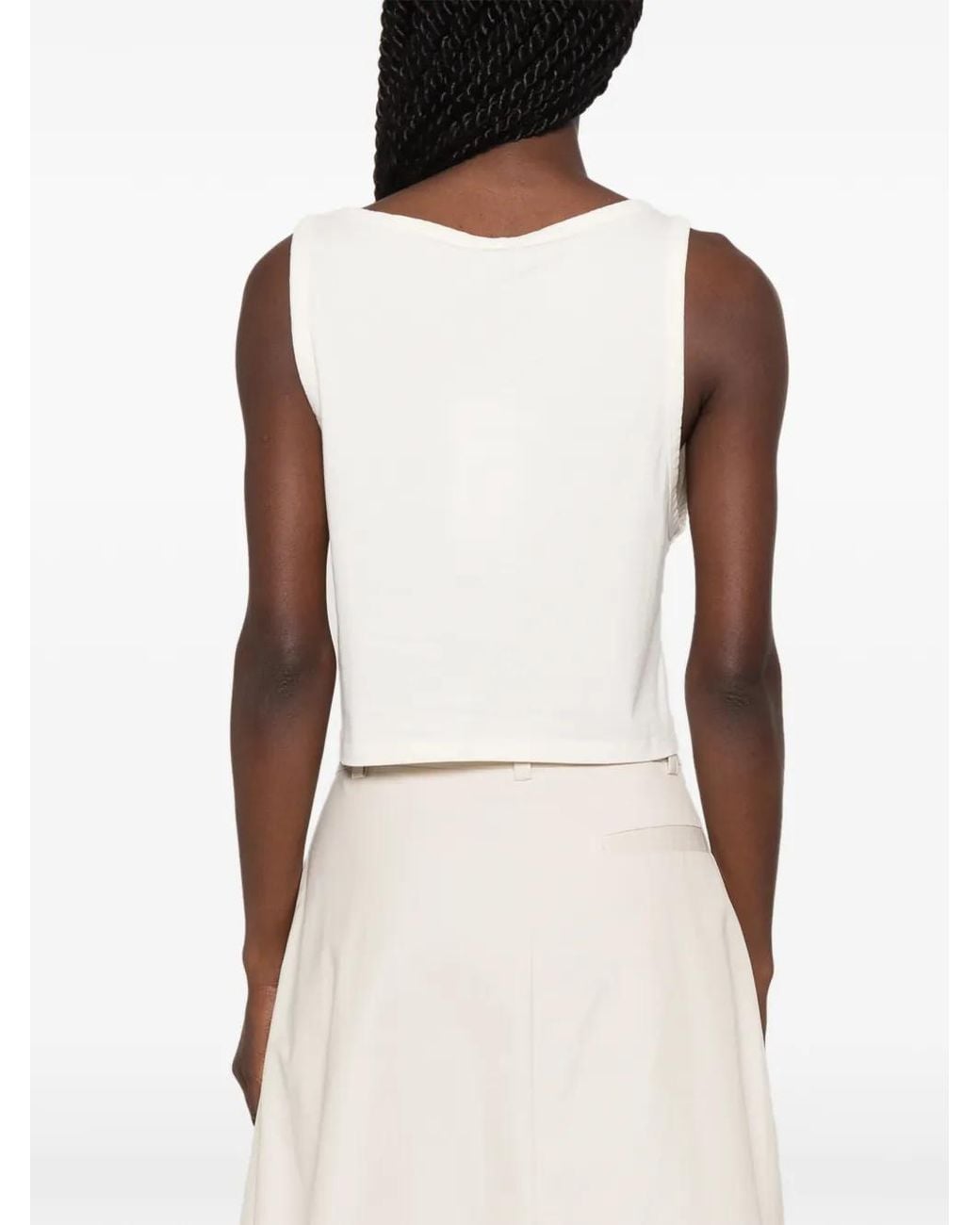 Sporty & Rich White Débardeur À Design Sans Manches