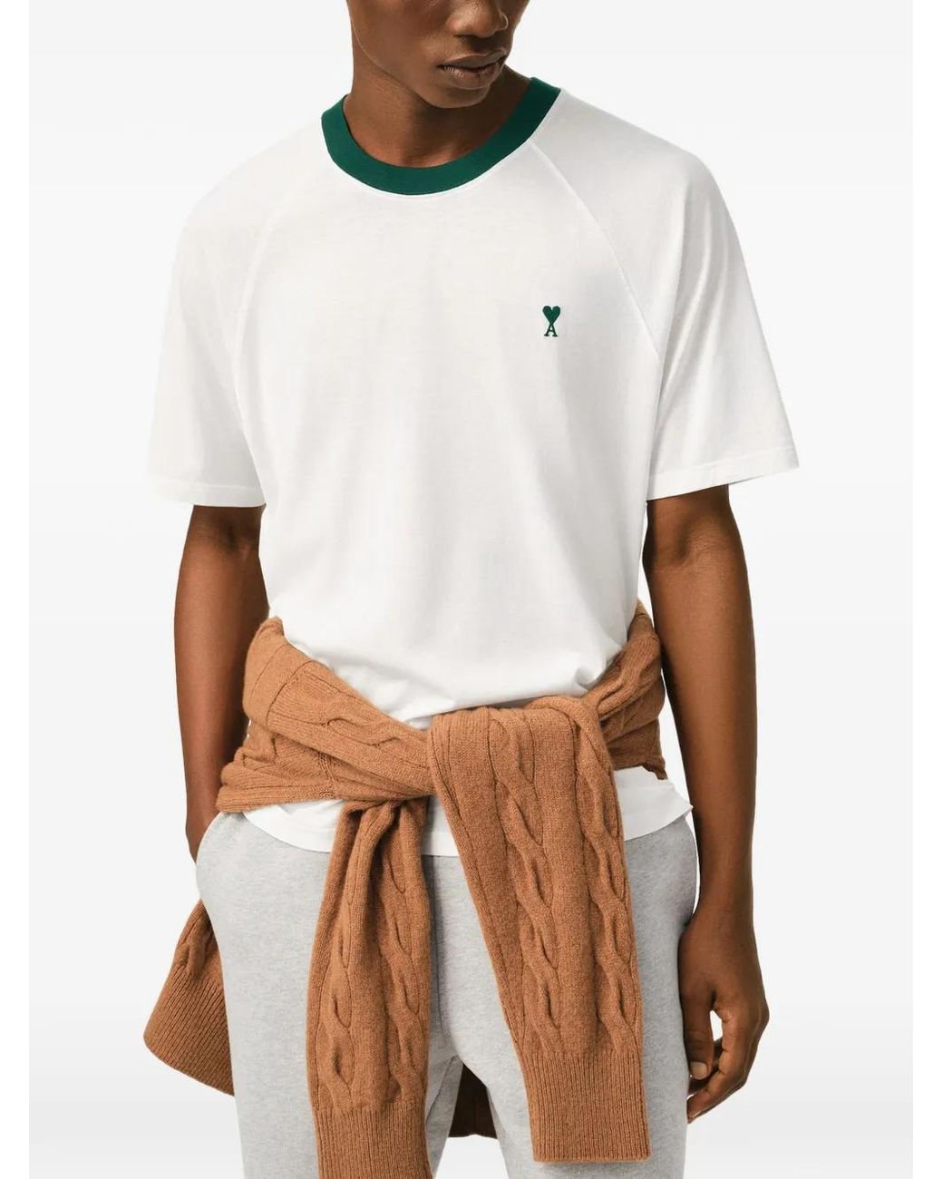 AMI White T-Shirt Ami De Cœur En Coton for men