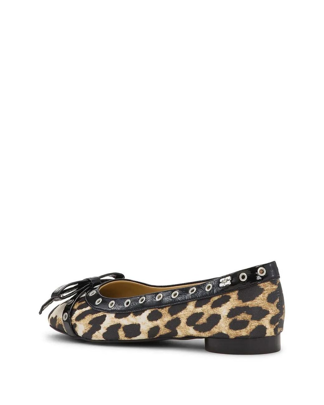 Ganni Brown Leopard Print Ballets Sandal