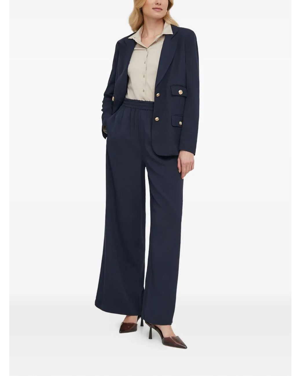 Mos Mosh Blue Single-Breasted Blazer
