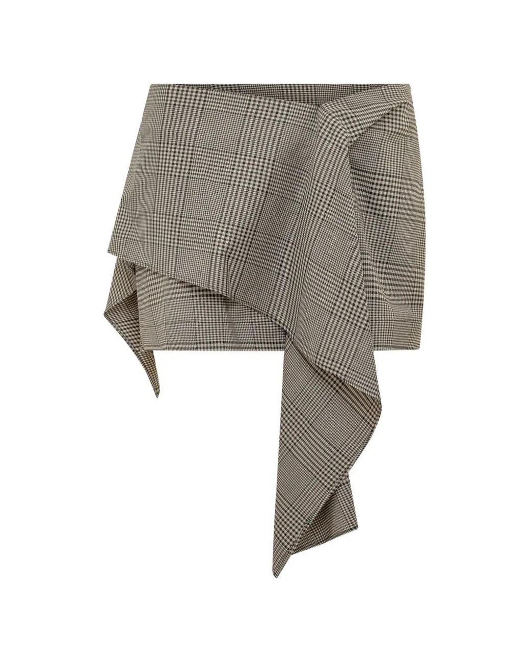 IRO Gray Jupe Drapée À Design Asymétrique