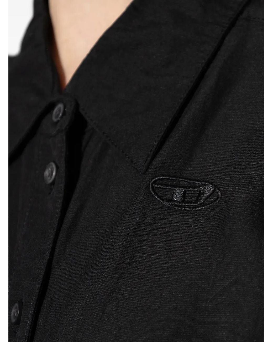 DIESEL Black Button-Tie Dress