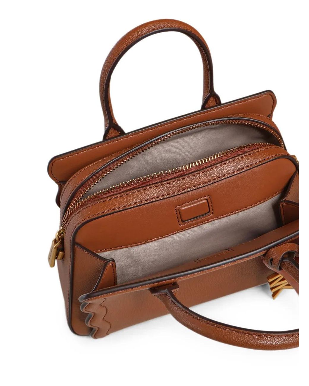 Michael Kors Brown Sac À Main Xs Laila À Bords Festonnés