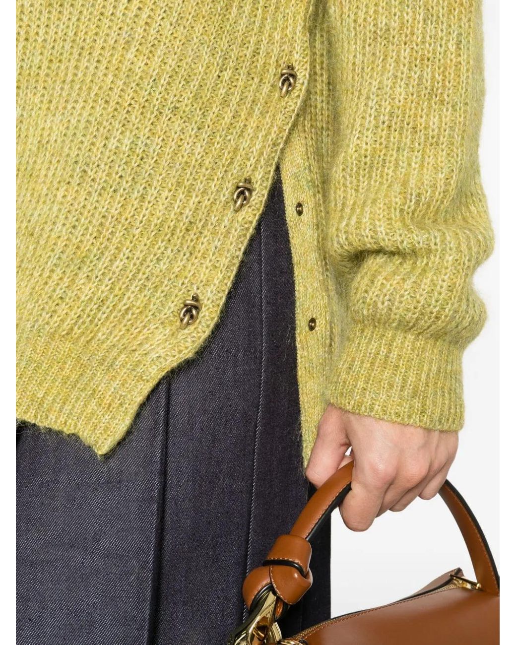 Moncler Yellow Crew Neck Sweatshirt