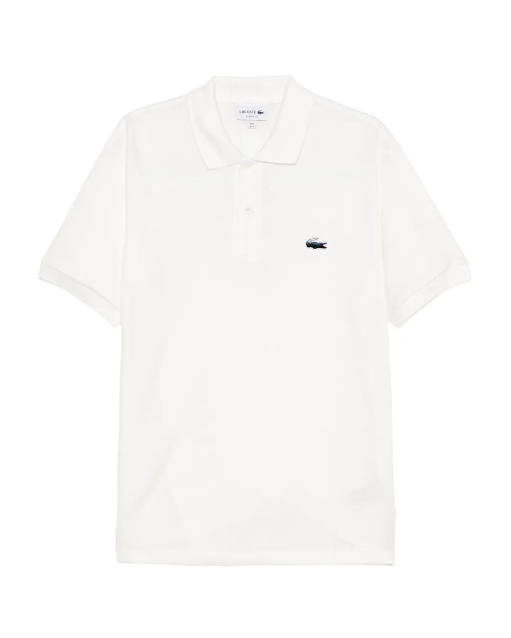 Lacoste White Logo-Embroidered Polo Shirt for men