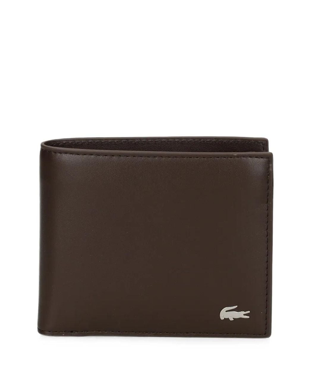 Lacoste Brown Medium Fg Leather Billfold for men