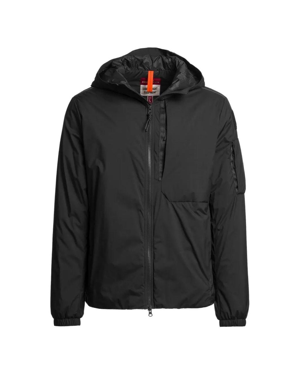 Parajumpers Black Balcarres Ripstop Hooded Jacket for men