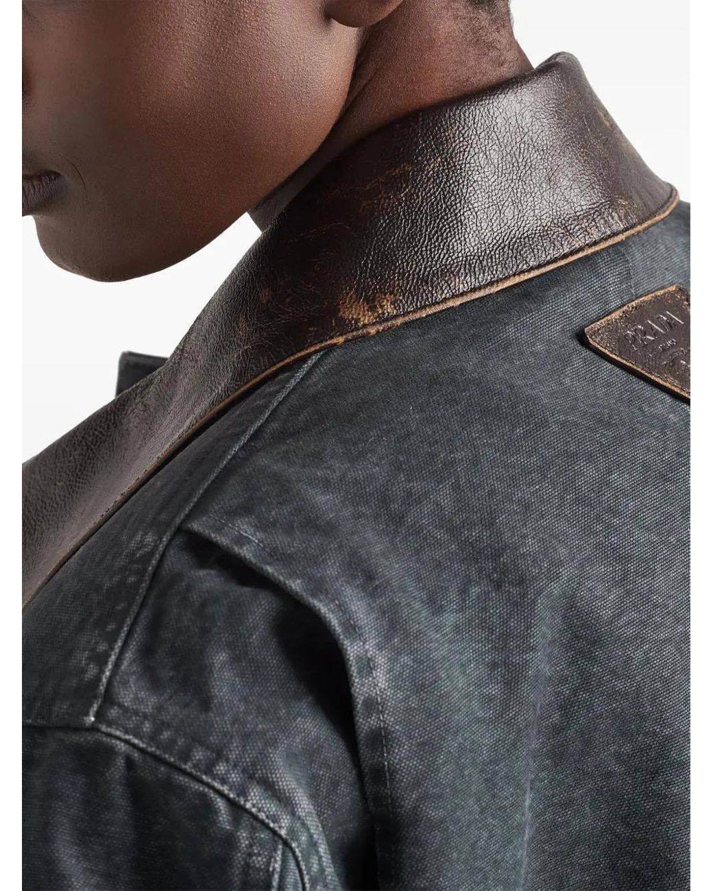 Prada Black Jacke Mit Deiecks-Logo