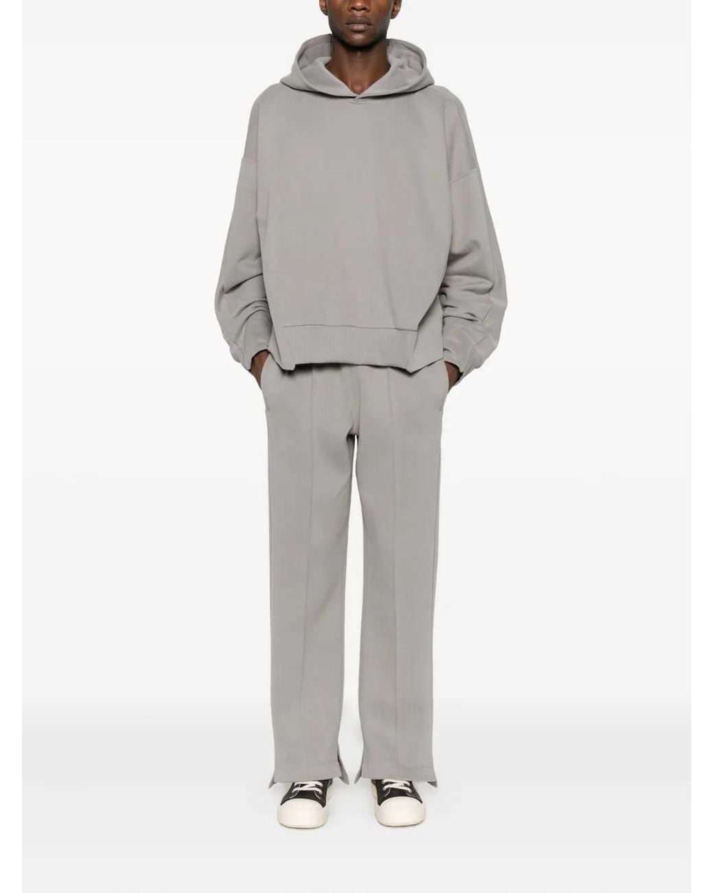 Notrainproof Gray Panelled Hoodie for men