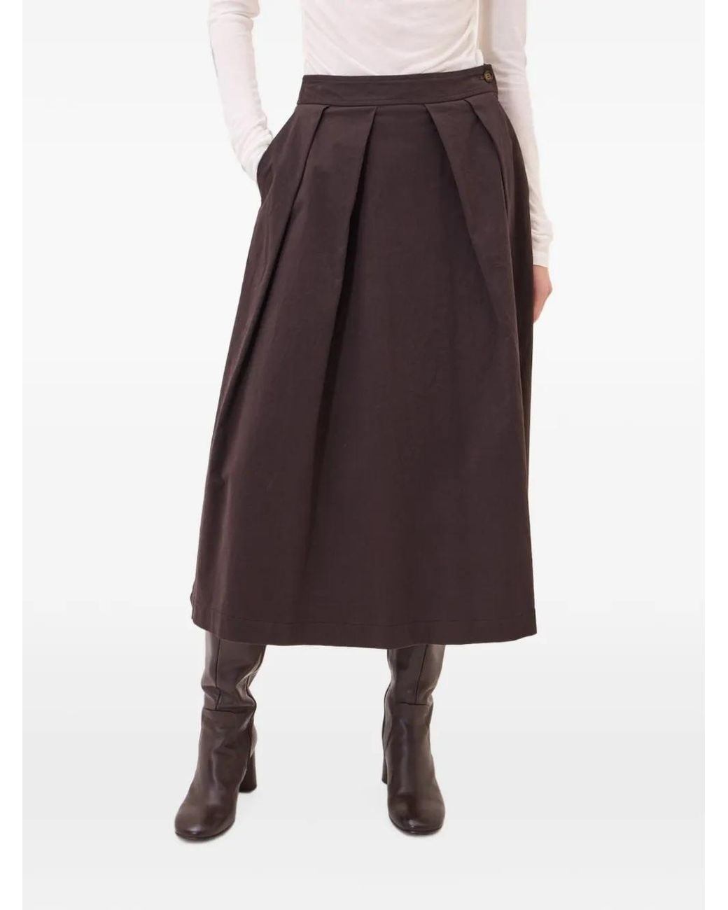Ottod'Ame Black High-Waisted Skirt