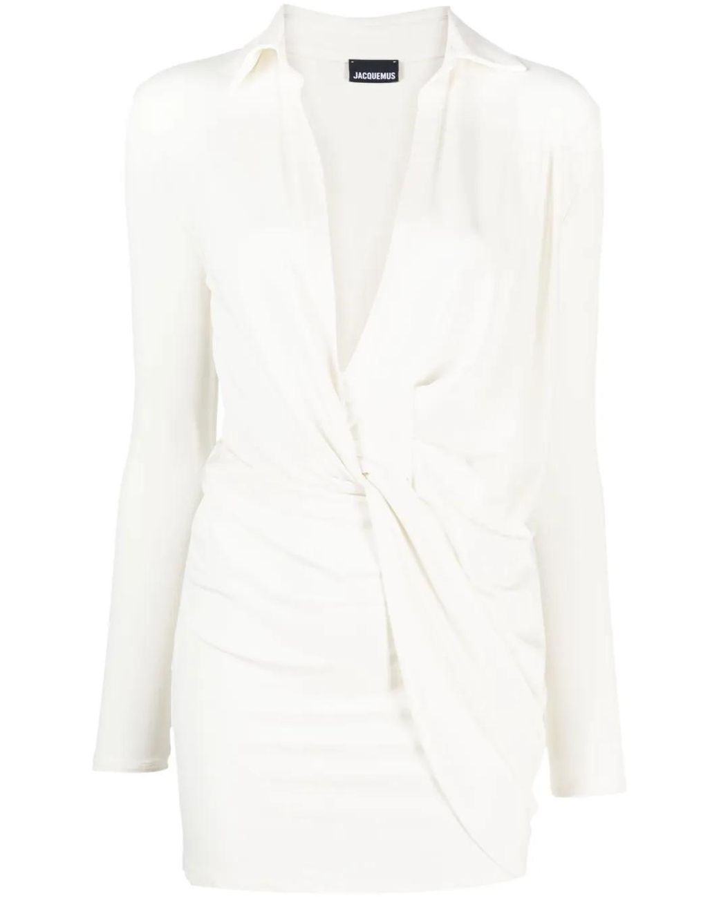 Jacquemus White La Robe Bahia Jersey Minidress