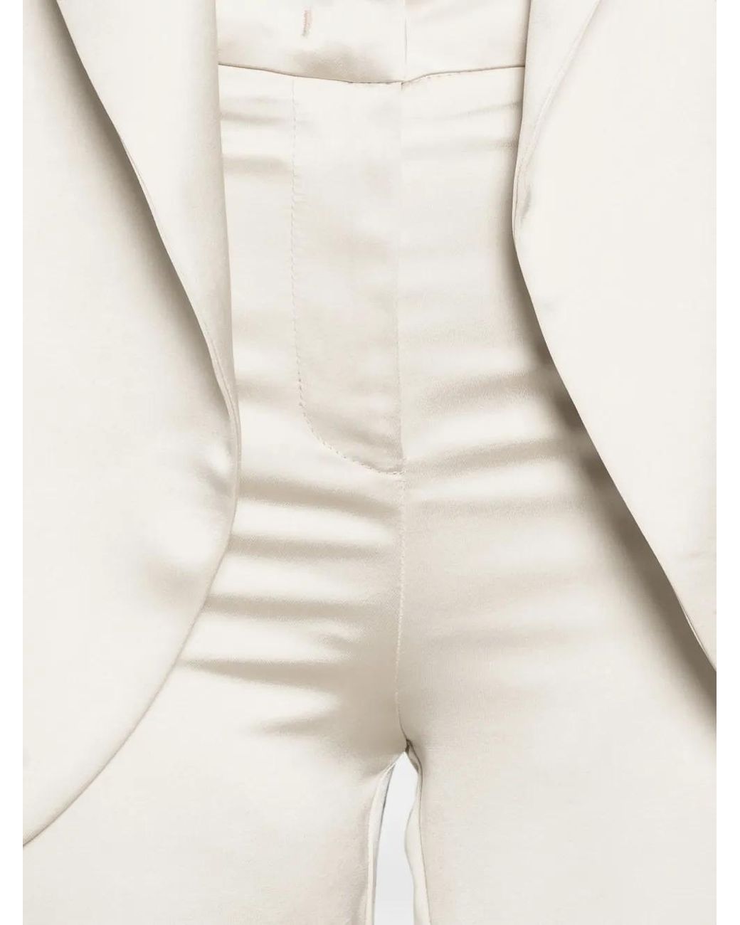 The Archivia White Jumpsuit Mit Federn