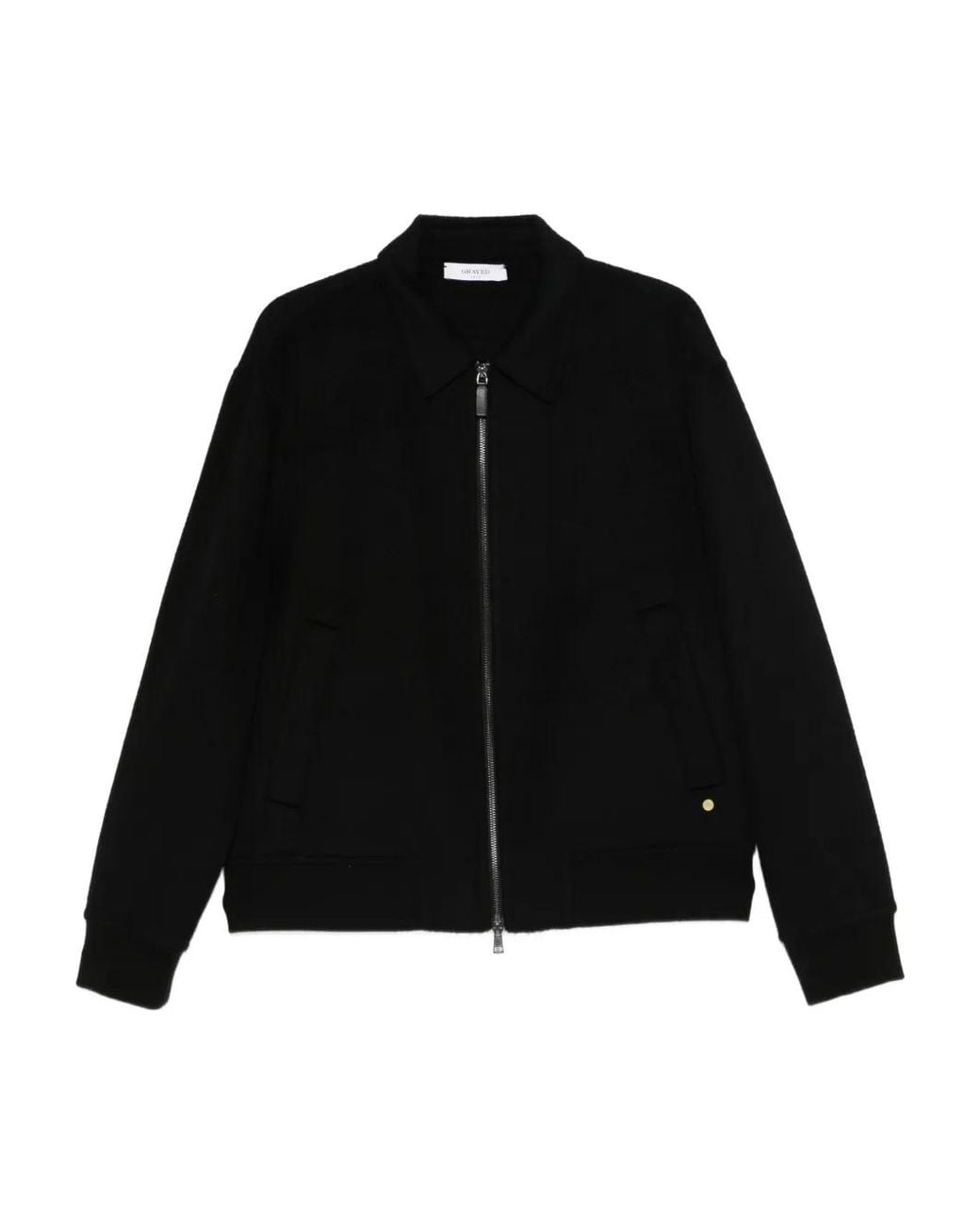 Grayed Black Zip-Up Jacket for men