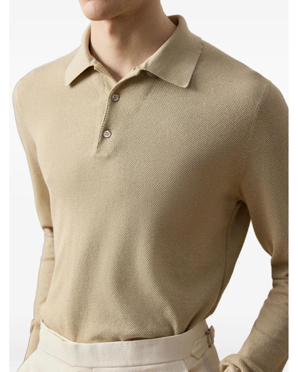 Ralph Lauren Natural Logo-Detail Polo Shirt for men