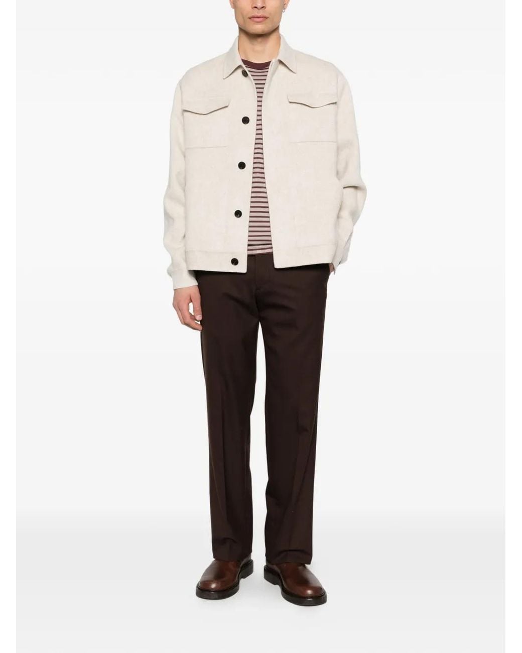 Bompard White Patch-Pocket Double-Sided Jacket for men