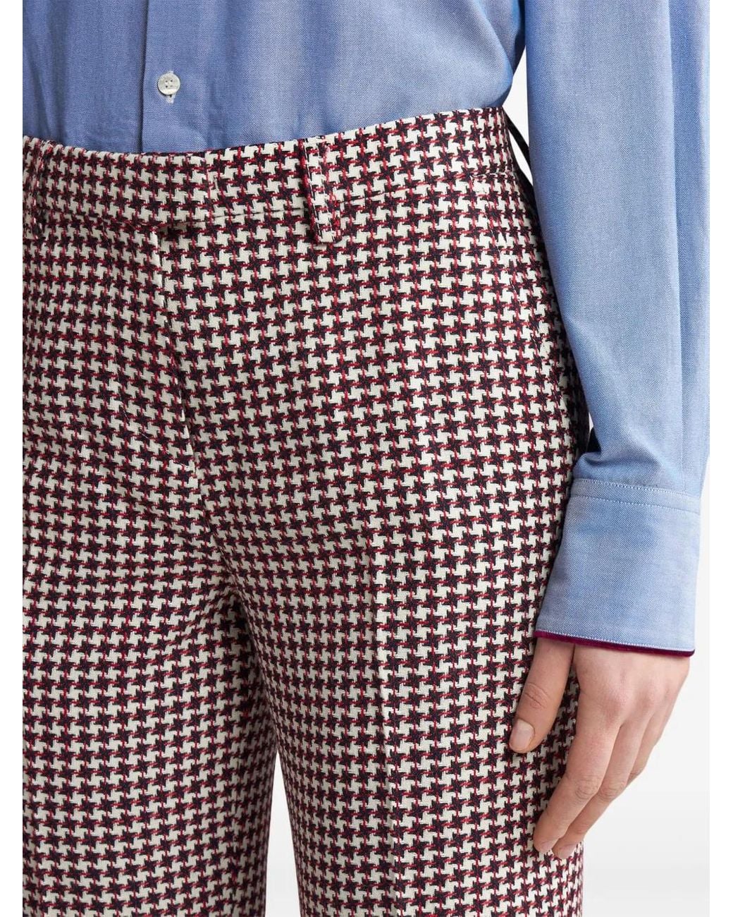 Etro Brown Straight-Leg Tailored Trousers