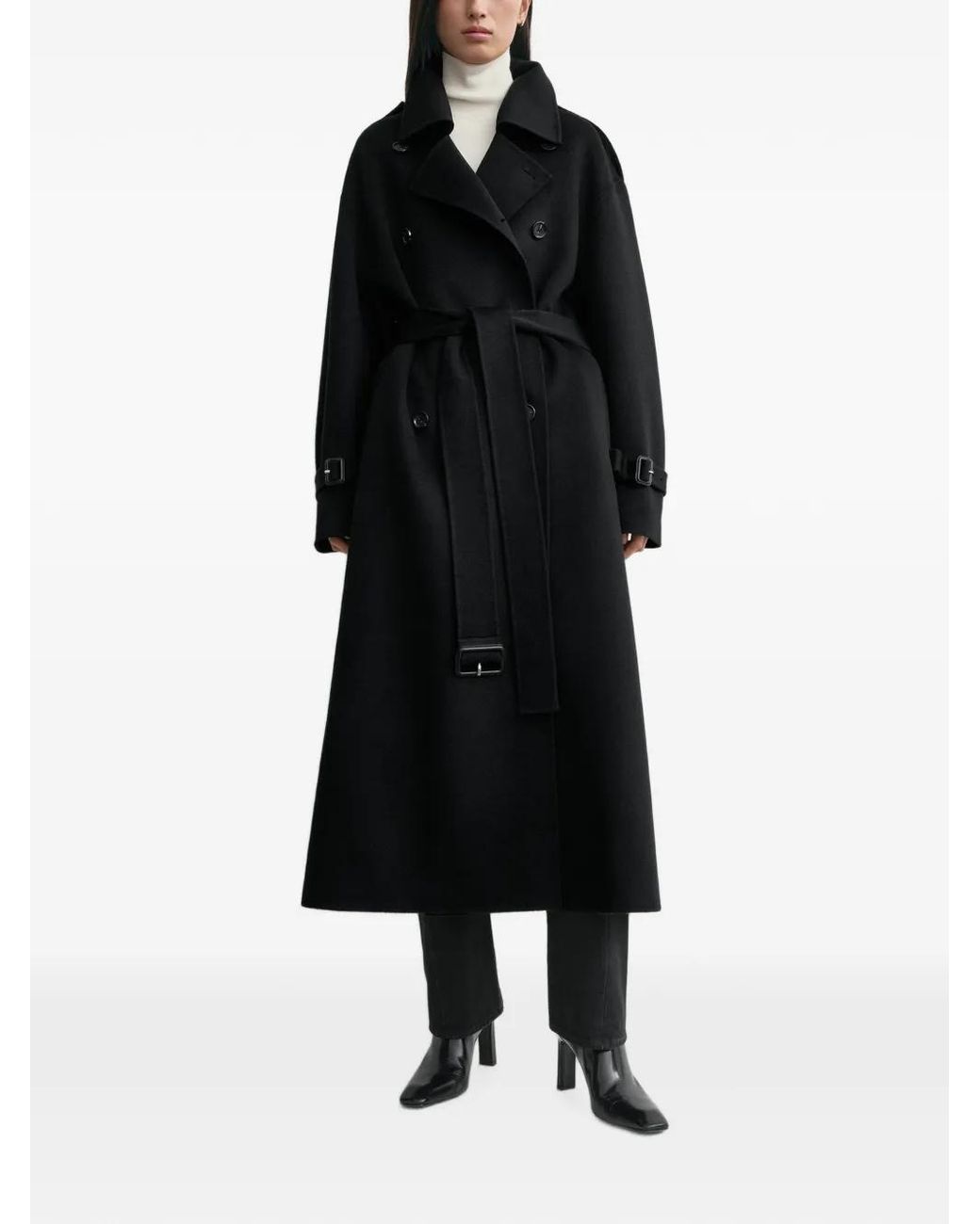 Totême Black Wool Coat