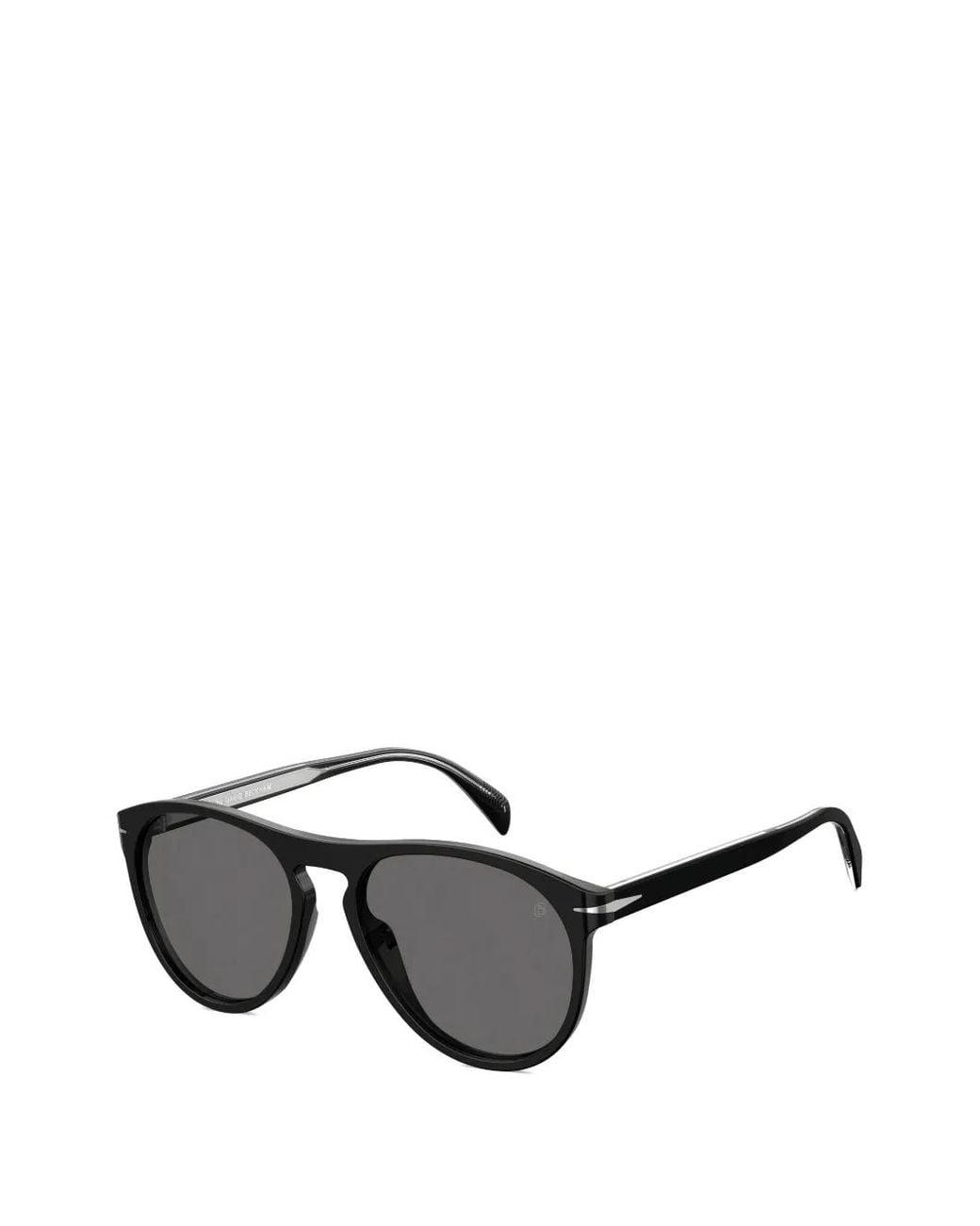 David Beckham Black Round-Frame Sunglasses for men