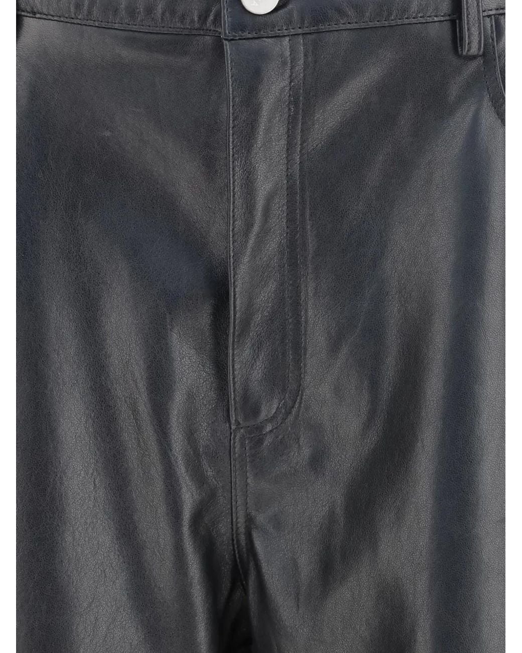 Arma Gray Ece Barrel Leather Trousers