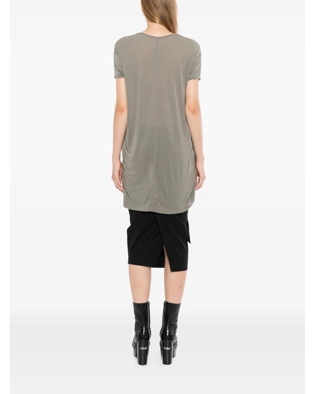 Rick Owens Gray Hiked T-Shirt