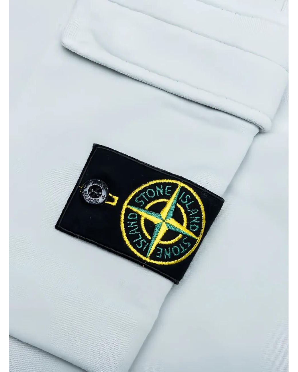 Stone Island Blue Cargo-Pocket Cotton Trousers for men
