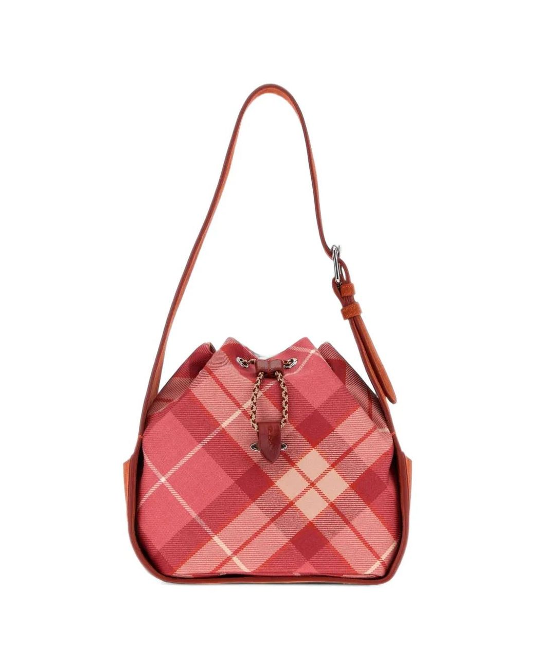 Vivienne Westwood Pink Stacey Tartan Bucket Bag