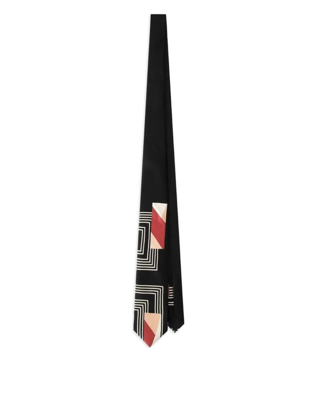 Dolce & Gabbana White Geometric Pattern Tie for men