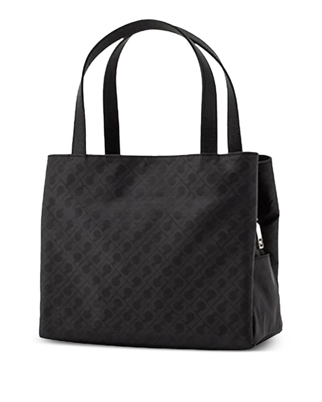 Gherardini Black Geometric-Print Tote Bag