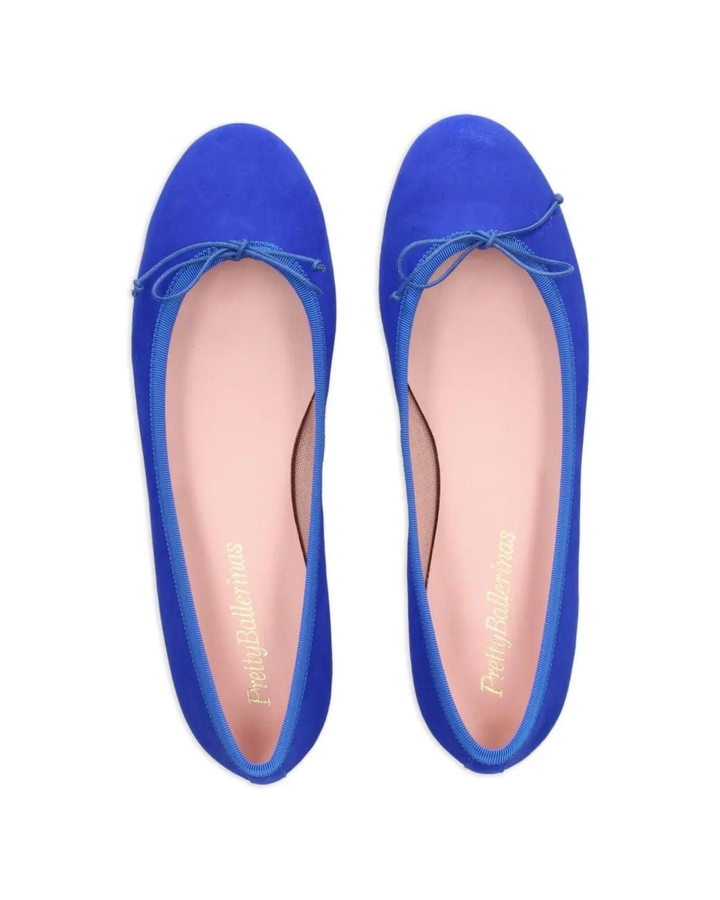 Pretty Ballerinas Blue Nicole Tie-Bow Ballet Flats
