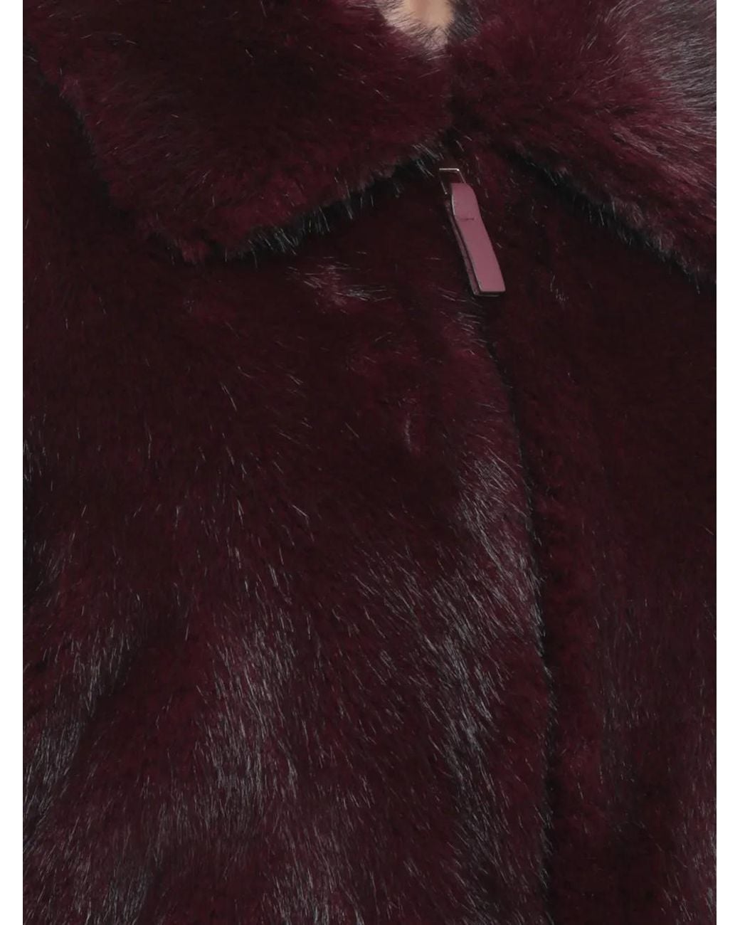 Bully Red Faux-Fur Flap-Pocket Jacket
