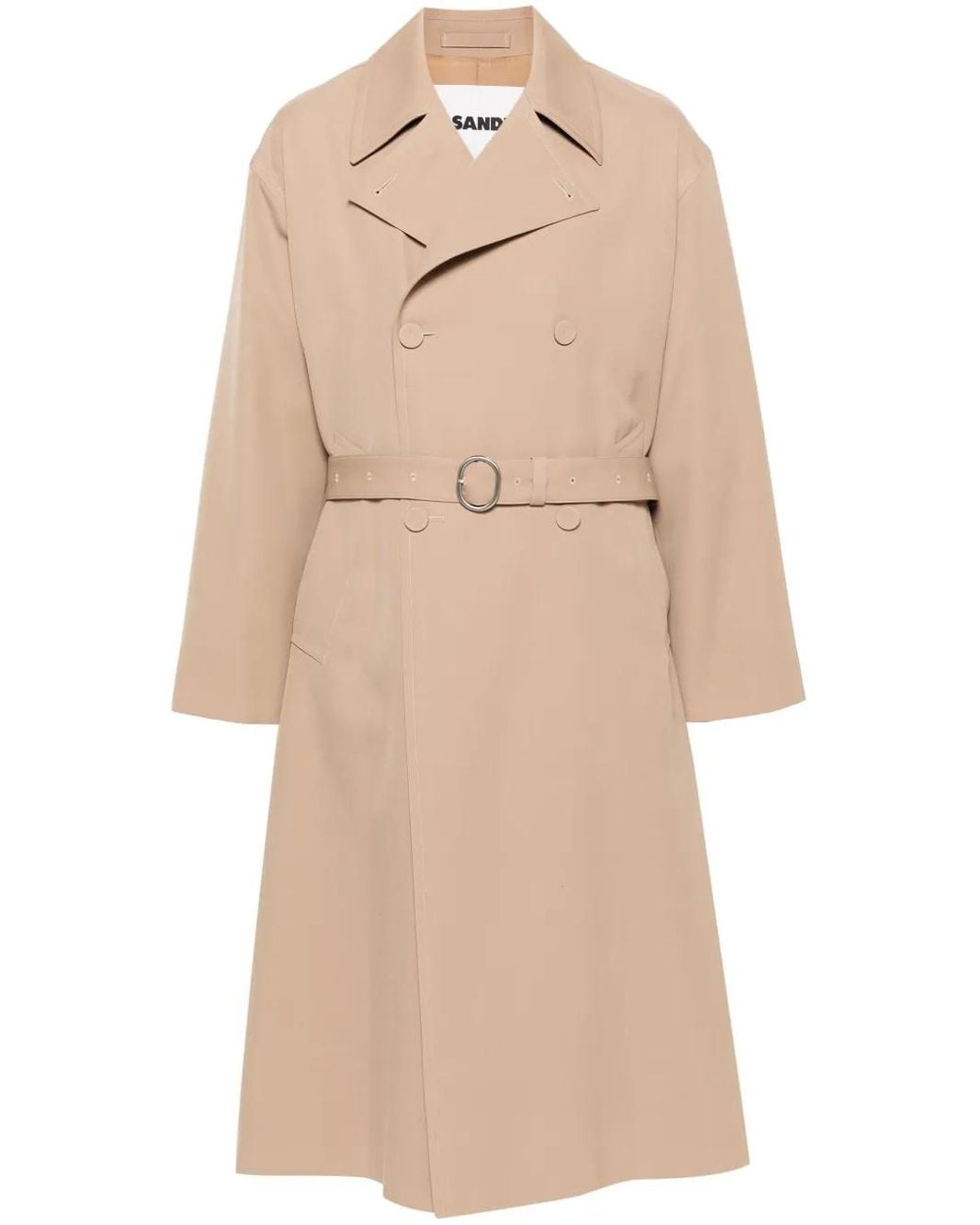 Jil Sander Natural Wool Trench Coat for men