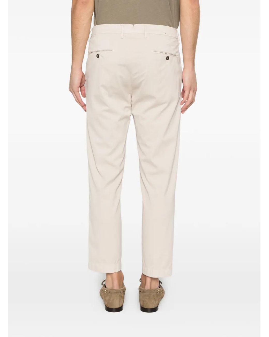 Eleventy White Welt-Pocket Trousers for men