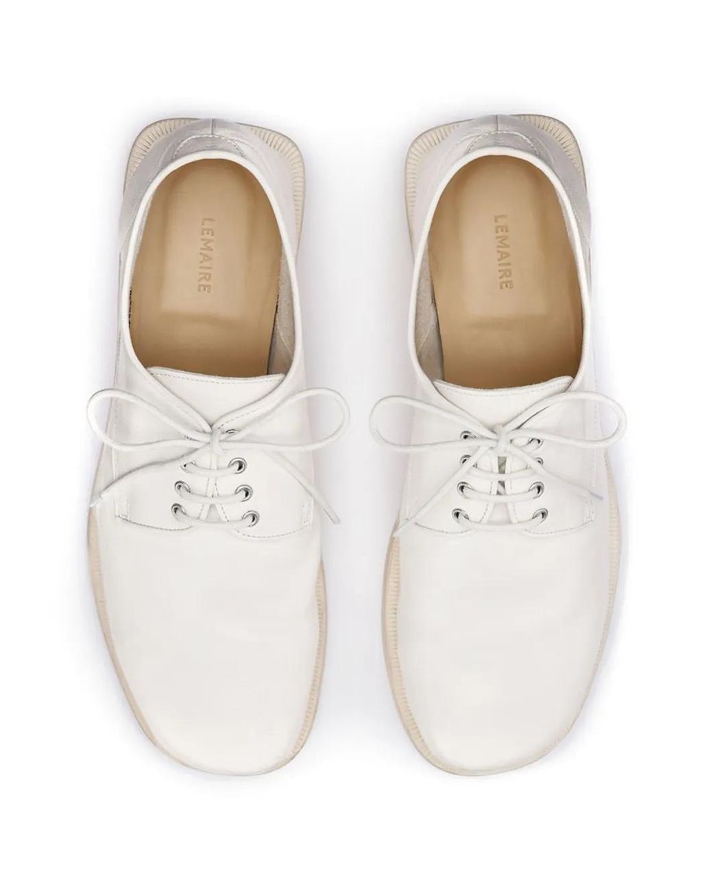 Lemaire White Anatomic Derby Shoes
