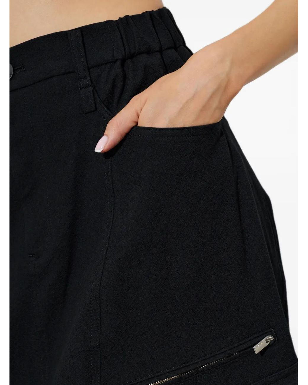 Issey Miyake Blue Low-Crotch Cropped Cargo Pants