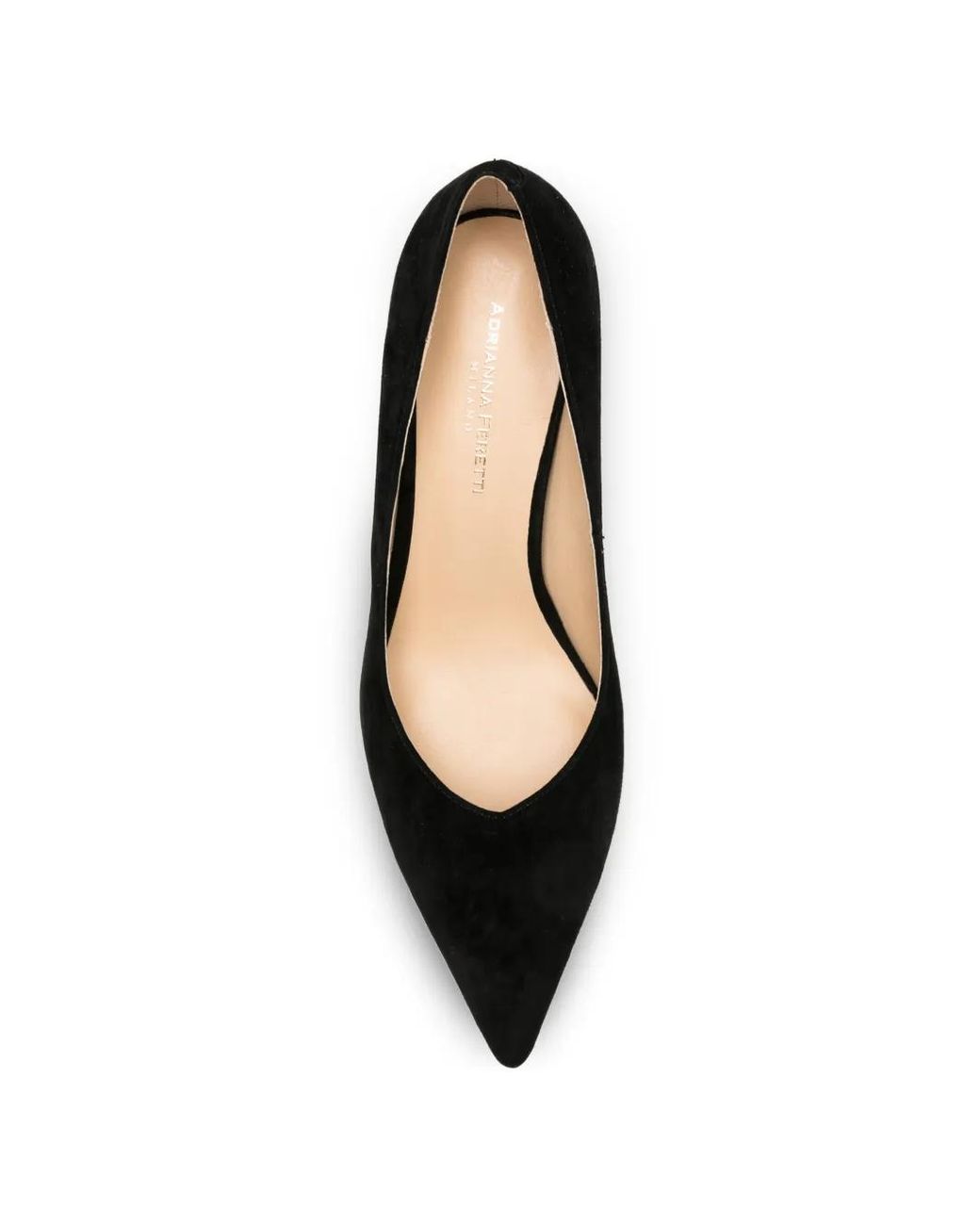 ADRIANNA FERETTI Black Pointed-Toe Suede Pumps