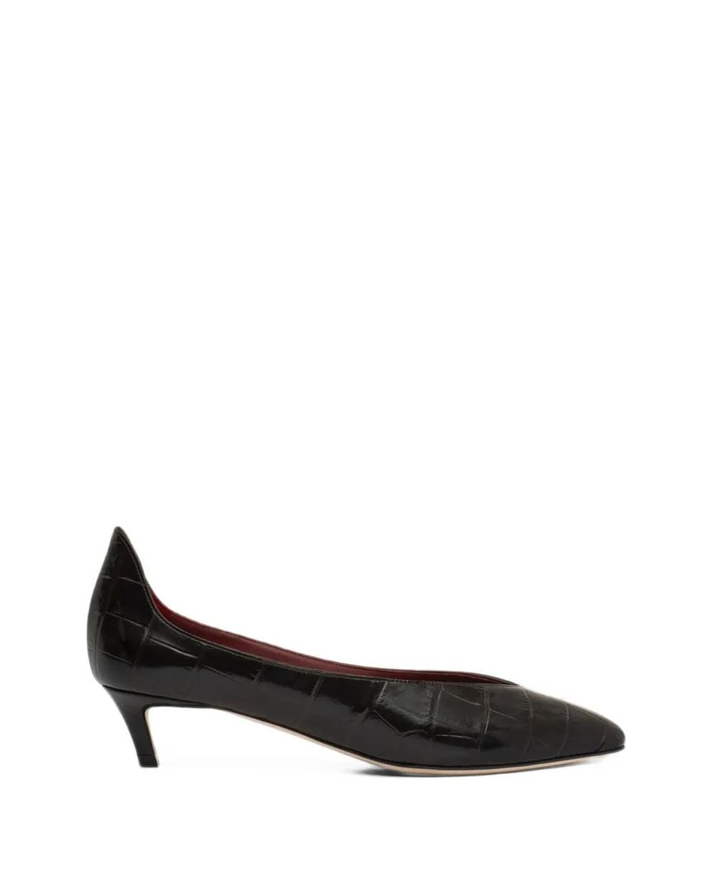 Magda Butrym Black Croc-Effect Leather Pumps