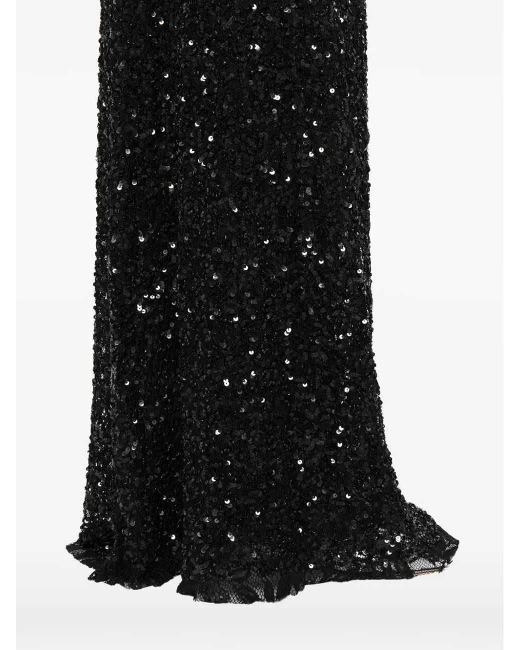 P.A.R.O.S.H. Black Jupe Longue À Sequins