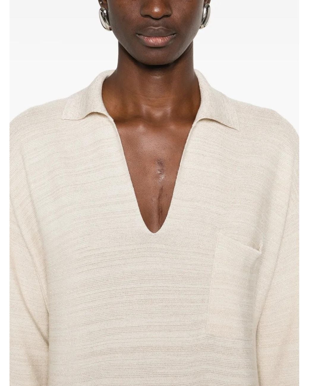 Fabiana Filippi White Wool And Cotton Shirtdress