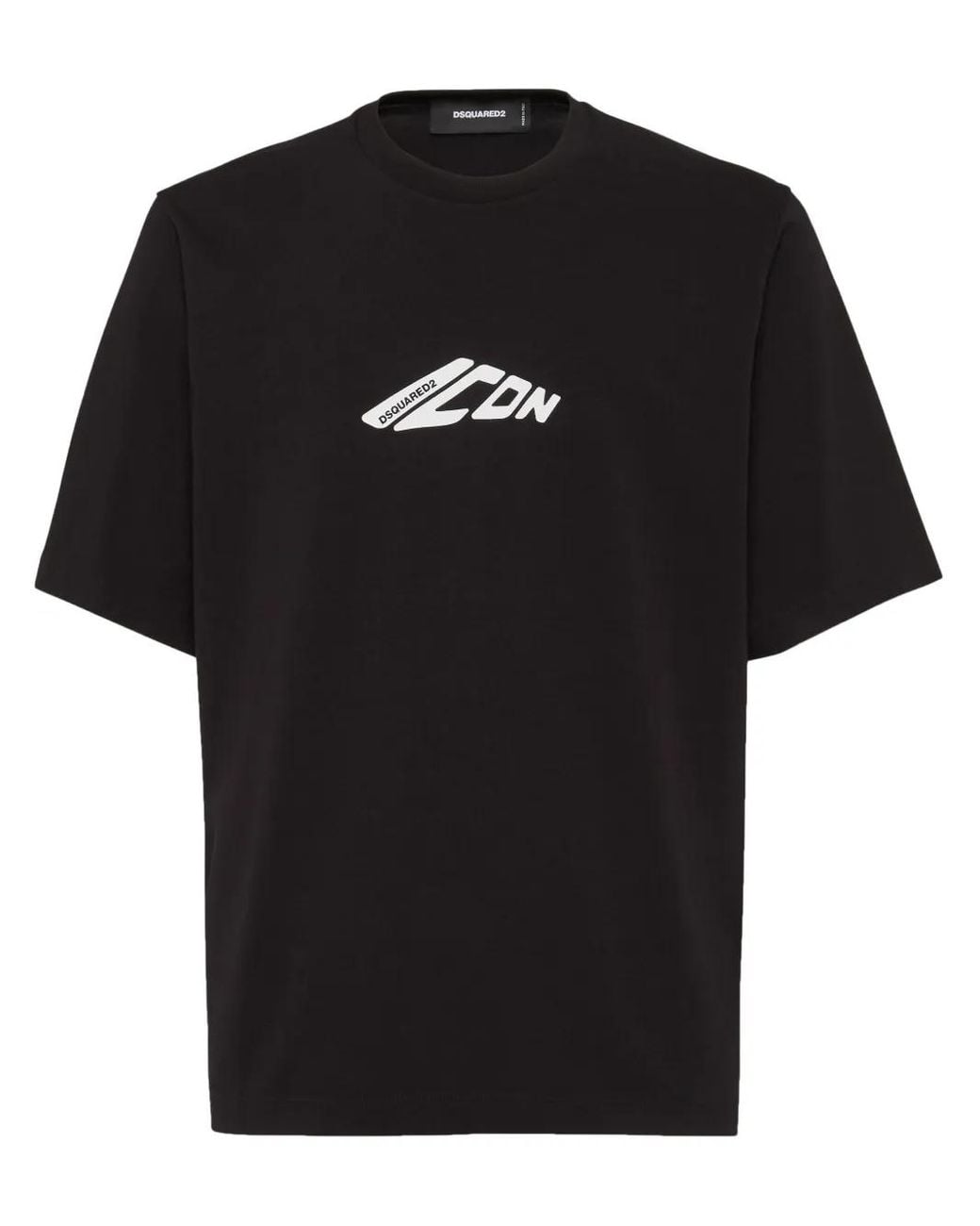 DSquared² Black Cotton Crew-Neck T-Shirt for men