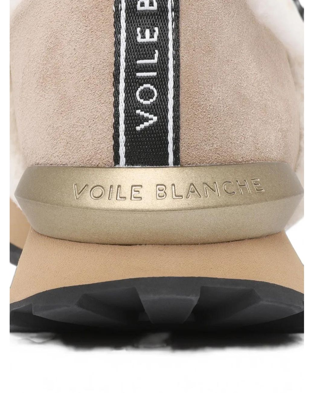 Voile Blanche White Shearling-Trim Padded Sneakers