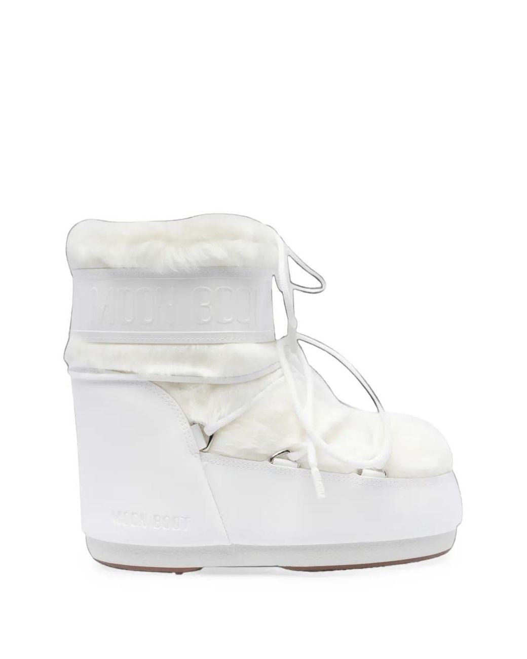 Moon Boot White Icon Low Faux-Fur Boots