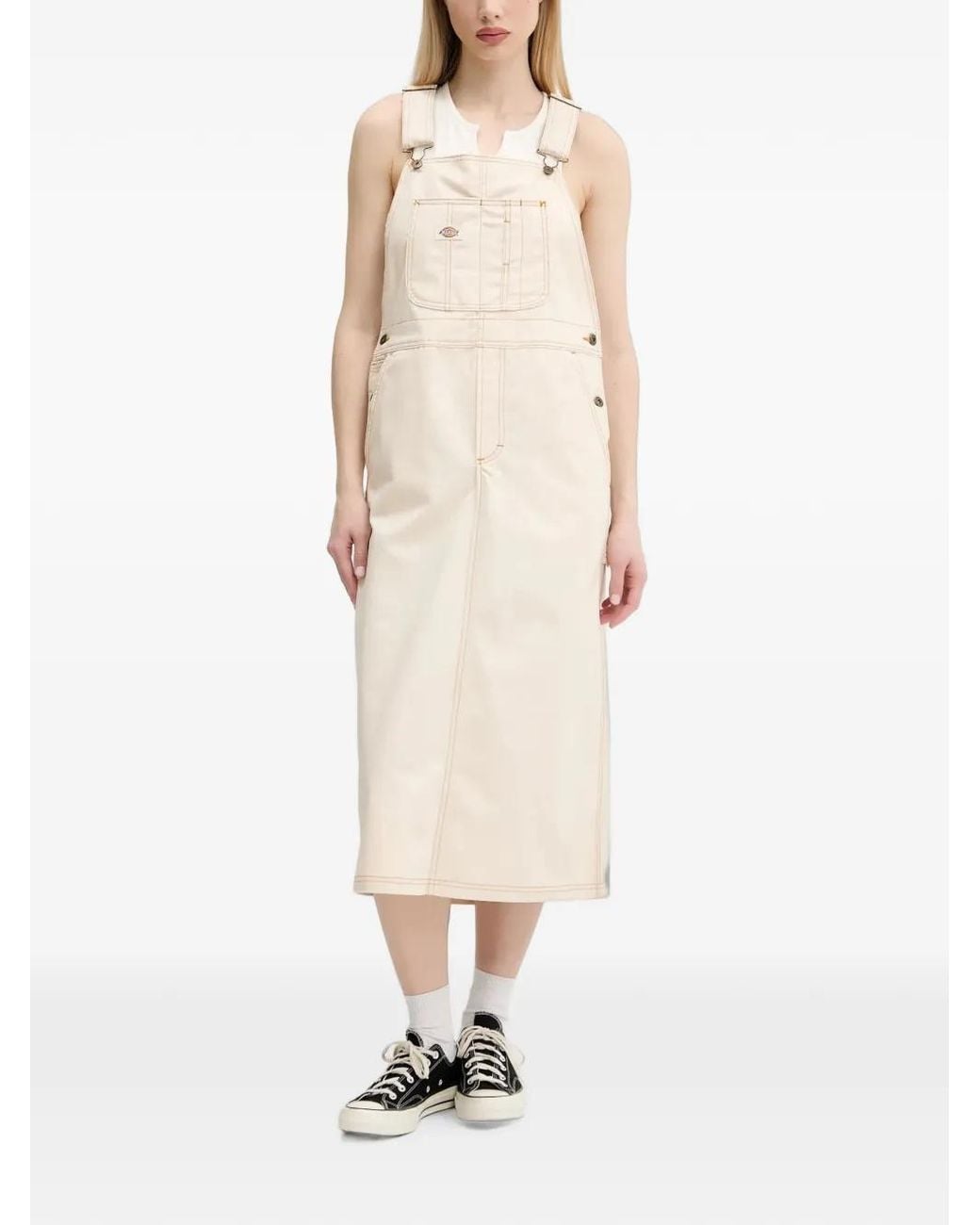 Dickies Natural Patch-Pocket Denim Dress
