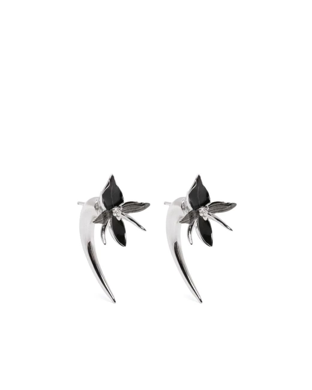 Shaun Leane Metallic Diamond Talon-Orchid Earrings