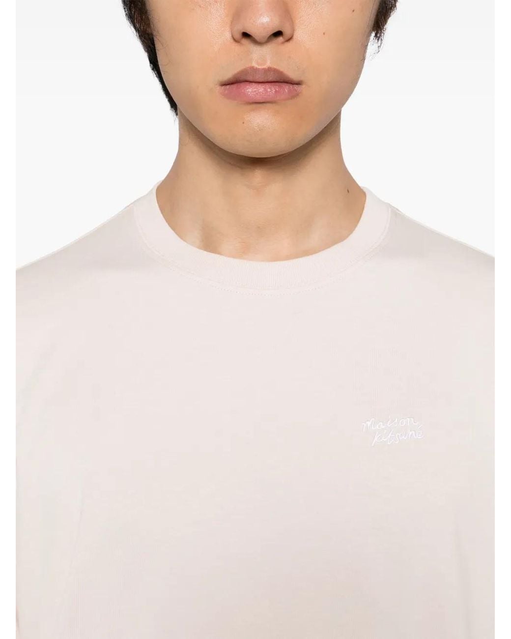 Maison Kitsuné White Handwriting T-Shirt for men