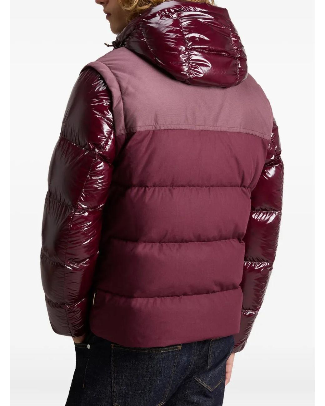 Woolrich Red Convertible Puffer Jacket for men