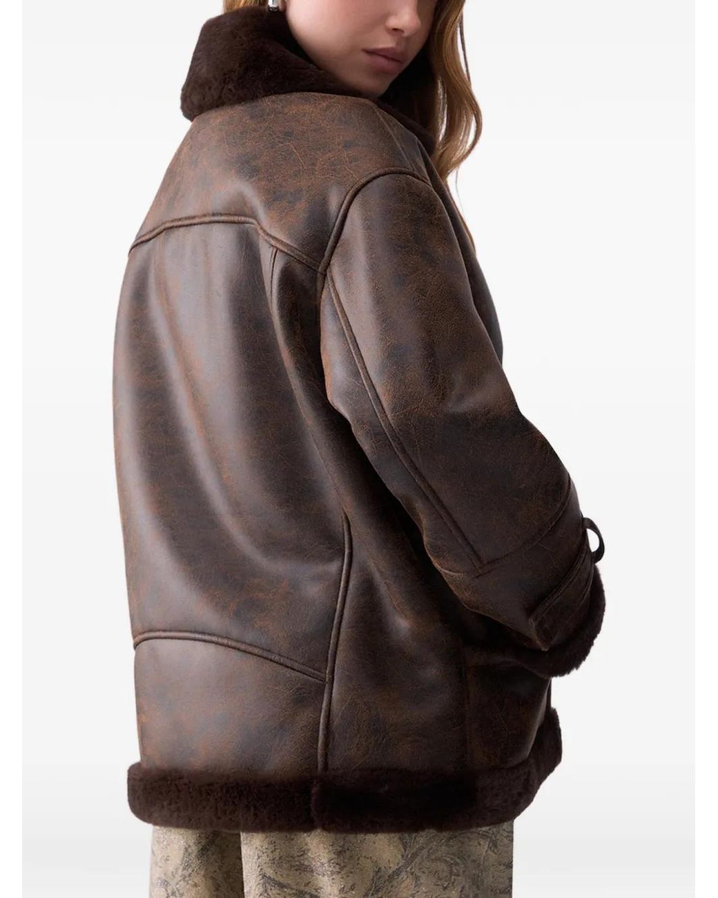 Liu Jo Brown Aviator Jacket